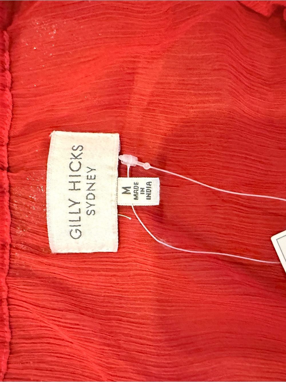 Gilly Hicks Red Textured Ruffle Top - Picture 3 of 4